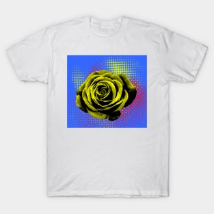 Rose, yellow, blue, green, pop art T-Shirt